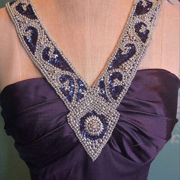 Elegant Vintage Jump Maxi Dress with Slit - Picture 1 of 10